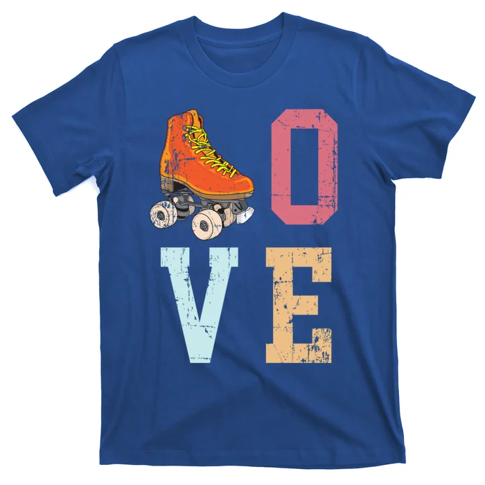 Funny Roller Skating Vintage Skate Lover 70's Gift Men Women Gift T-Shirt